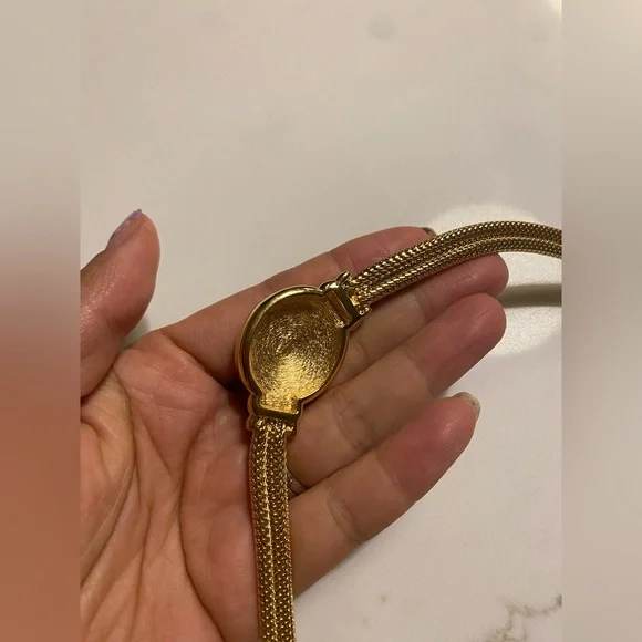 Christian Dior Vintage gold plated statement adjustable necklace - Picture 5 of 6